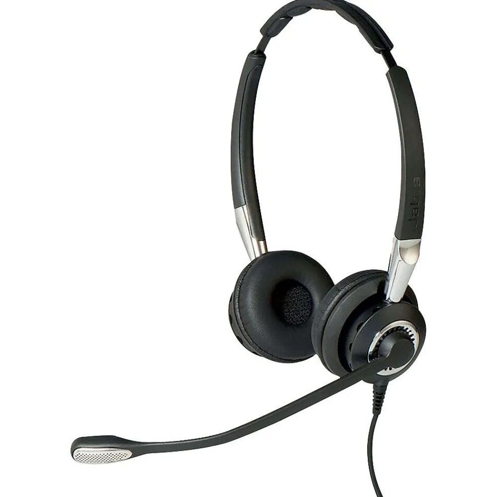 jabra BIZ 2400 II Noise Canceling Stereo Headset Microphone, Over-the-Head, Black (2409-720-209)