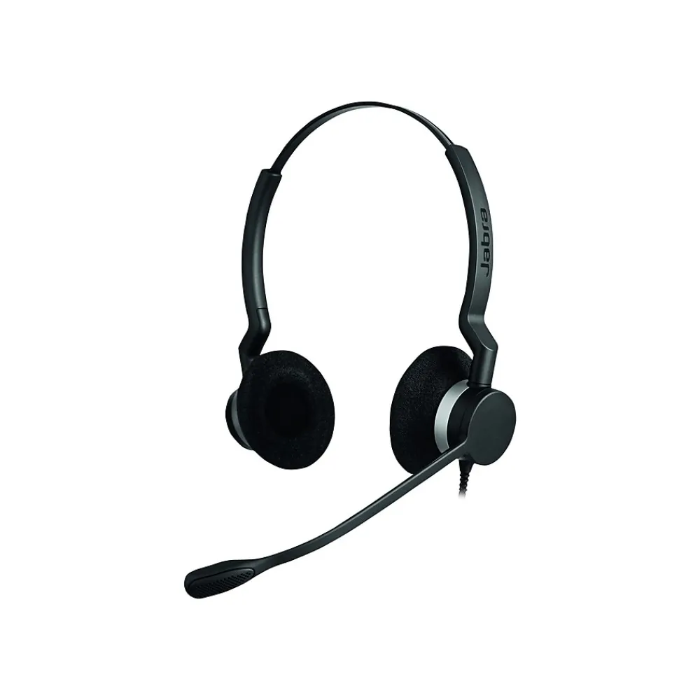 Clearance jabra BIZ 2300 QD Duo Phone Headset, Over-the-Head, Noise Cancelling , Black (2309-820-119)
