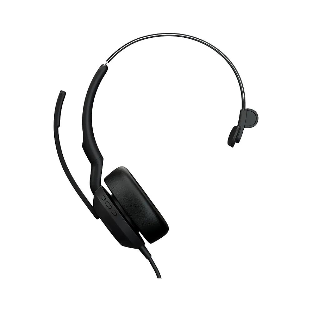 jabra Evolve2 50 Active Noise Canceling Bluetooth Mono Computer Headset, USB-A, UC Certified (25089-889-999)