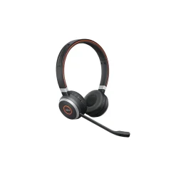 jabra Evolve 65 UC Stereo Noise Canceling Bluetooth Stereo Phone & Computer Headset, Black/Red/Silver (100-98500001-02)