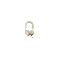 Best jabra Evolve2 75 Wireless Noise Canceling Bluetooth Stereo Mobile On Ear Headset, USB-C, MS Certified, Beige (27599-999-898)