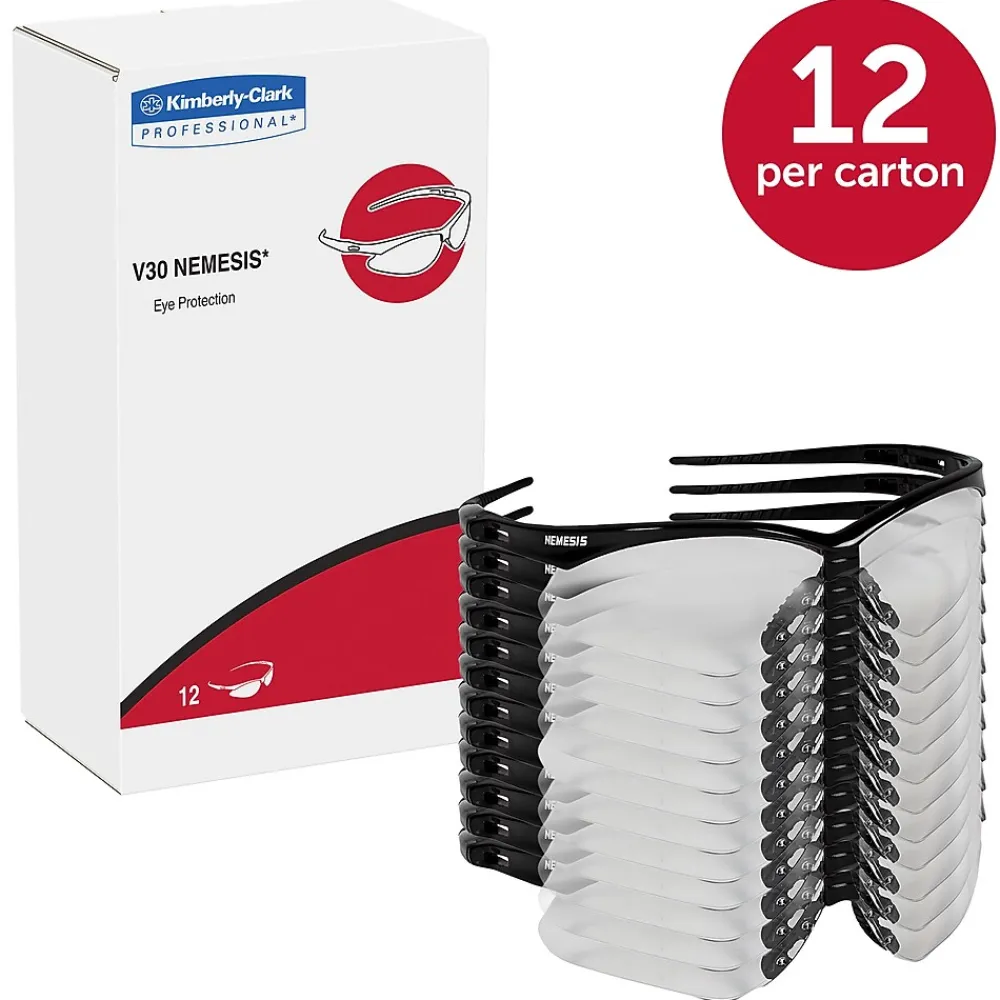 KleenGuard Jackson® Nemesis Safety Glasses, Polycarbonate, Indoor/Outdoor, Black