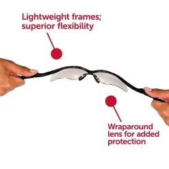 KleenGuard Jackson® Nemesis Safety Glasses, Polycarbonate, Indoor/Outdoor, Black