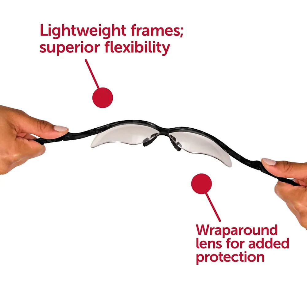 KleenGuard Jackson® Nemesis Safety Glasses, Polycarbonate, Indoor/Outdoor, Black