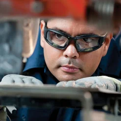 Kimberly-Clark Jackson Safety Calico Safety Eyewear V50, Clear Anti-Fog Lens with Interchangeable Temples and Head Strap, 1 Pair