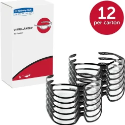 HellRaiser Jackson Safety® Eyewear, V40 ®, Clear Anti-Fog Lense, Black Frame