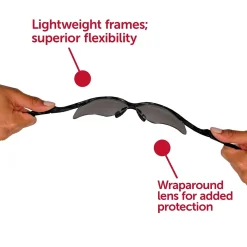 KleenGuard Jackson Safety Nemesis Polycarbonate Safety Glasses, Smoke Mirror Lens (25688)