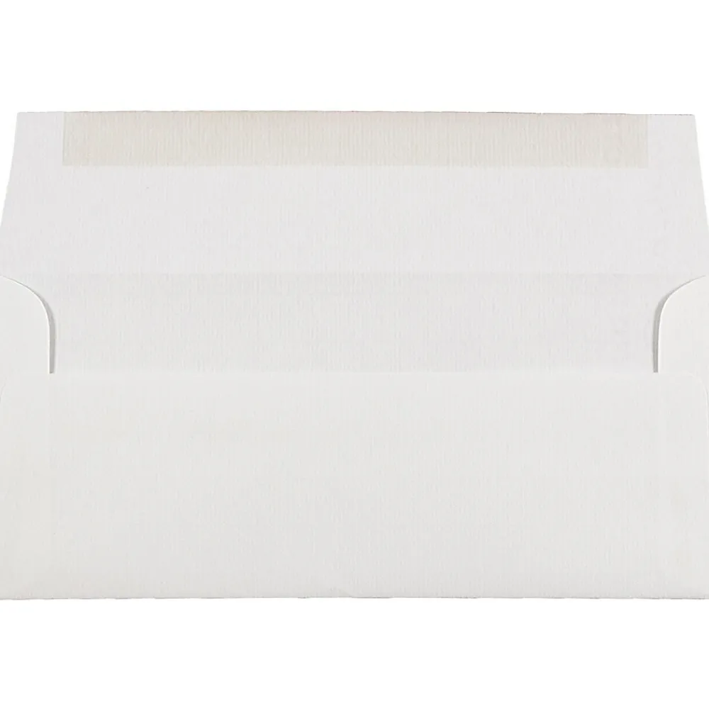 JAM Paper #10 Business Strathmore Envelopes, 4.125 x 9.5, Bright White Laid, 50/Pack (191166I)