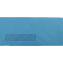Online JAM Paper #10 Business Window Envelope, 4 1/8" x 9 1/2", Blue, 50/Pack (5156476I)