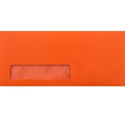 Sale JAM Paper #10 Business Window Envelopes, 4.125 x 9.5, Orange Recycled, 25/Pack (5156477)