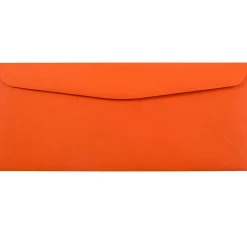Sale JAM Paper #10 Business Window Envelopes, 4.125 x 9.5, Orange Recycled, 25/Pack (5156477)