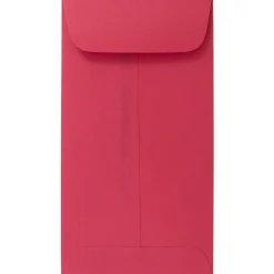 Clearance JAM Paper #7 Coin Business Colored Envelopes, 3.5 x 6.5, Red Recycled, 25/Pack (355228282)