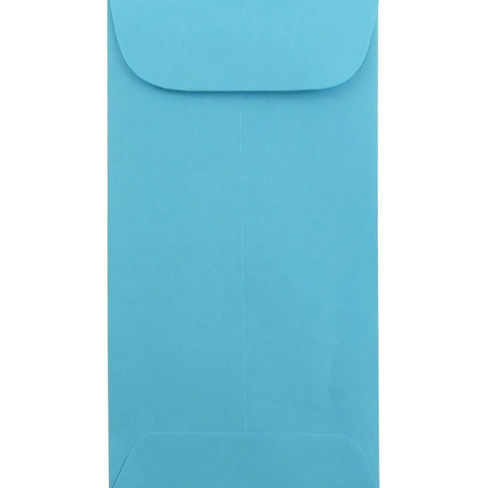 JAM Paper #7 Coin Business Colored Envelopes, 3.5 x 6.5, Blue Recycled, 50/Pack (1526764I)