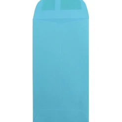 JAM Paper #7 Coin Business Colored Envelopes, 3.5 x 6.5, Blue Recycled, 50/Pack (1526764I)