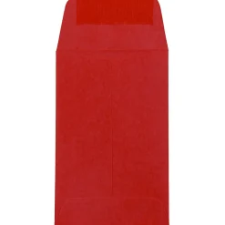 New JAM Paper ® #1 Coin Business Colored Envelopes, 2.25 x 3.5, Red Recycled, 100/Pack (356730632F)