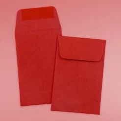 New JAM Paper ® #1 Coin Business Colored Envelopes, 2.25 x 3.5, Red Recycled, 100/Pack (356730632F)