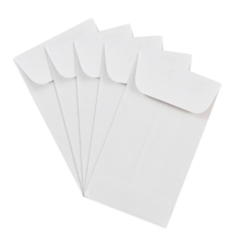 Outlet JAM Paper #3 Coin Business Envelopes, 2.5 x 4.25, White, 25/Pack (1623183)