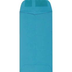 New JAM Paper #7 Coin Envelopes, 3 1/2" x 6 1/2", Blue, 100/Pack (1526764d)