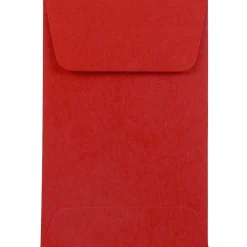 Hot JAM Paper #1 Coin Envelopes, 2 1/4" x 3 1/2", Ruby Red, 25/Pack (900967818)