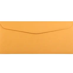 Sale JAM Paper #12 Kraft Business Commercial Envelope, 4 3/4" x 11", Manila Brown Kraft, 50/Pack (80762I)