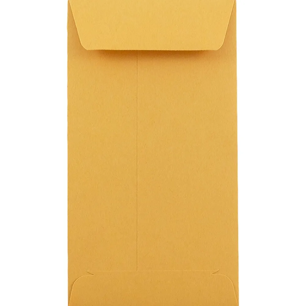 Outlet JAM Paper #7 Kraft Coin Envelope, 3 1/2" x 6 1/2", Brown Kraft, 1000/Carton (95125B)