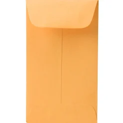 Best JAM Paper #3 Kraft Coin Envelope, 2 1/2" x 4 1/4", Brown Kraft, 50/Pack (1623989I)