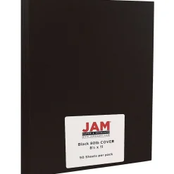 Card Stock*JAM Paper 80 lb. Cardstock Paper, 8.5" x 11", Black, 50 Sheets/Pack (64429575)