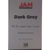 Card Stock*JAM Paper 80 lb. Cardstock Paper, 8.5" x 14", Dark Gray, 50 Sheets/Pack (64429535)