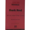 Card Stock*JAM Paper 80 lb. Cardstock Paper, 8.5" x 14", Dark Red, 50 Sheets/Pack (64429525)