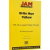 Card Stock*JAM Paper 65 lb. Cardstock Paper, 8.5" x 14", Brite Hue Yellow, 50 Sheets/Pack (16730930)