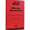 Card Stock*JAM Paper 65 lb. Cardstock Paper, 8.5" x 14", Brite Hue Red, 50 Sheets/Pack (16730927)