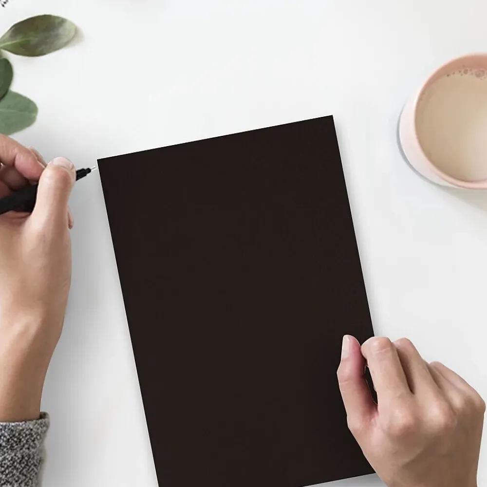 Card Stock*JAM Paper 65 lb. Cardstock Paper, 8.5" x 11", Black, 50 Sheets/Pack (64431263)