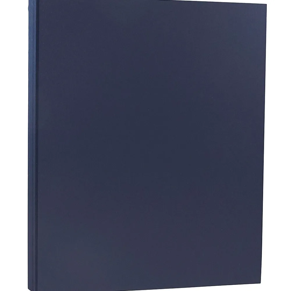 Card Stock*JAM Paper 80 lb. Cardstock Paper, 8.5" x 11", Navy Blue, 50 Sheets/Pack (LEBA242)