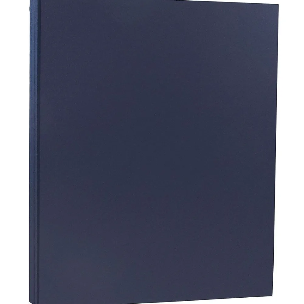 Card Stock*JAM Paper 80 lb. Cardstock Paper, 8.5" x 11", Navy Blue, 250 Sheets/Ream (LEBA242B)