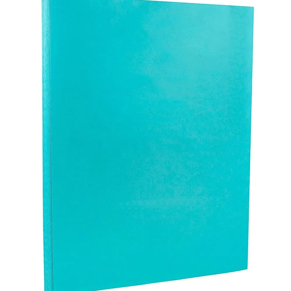Card Stock*JAM Paper 65 lb. Cardstock Paper, 8.5" x 11", Sea Blue, 50 Sheets/Pack (102677)