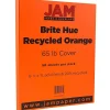 Card Stock*JAM Paper 65 lb. Cardstock Paper, 8.5" x 11", Orange, 50 Sheets/Pack (1033879)
