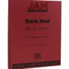 Card Stock*JAM Paper 80 lb. Cardstock Paper, 8.5" x 11", Dark Red, 50 Sheets/Pack (46395837)