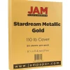 Card Stock*JAM Paper 110 lb. Cardstock Paper, 8.5" x 11", Gold Stardream, 50 Sheets/Pack (173SD8511GO285)