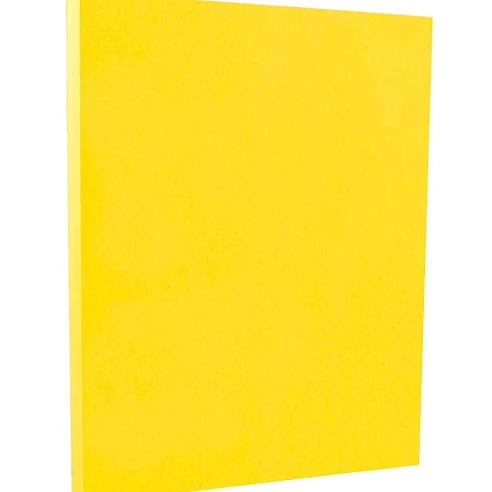 Card Stock*JAM Paper 65 lb. Cardstock Paper, 8.5" x 11", Yellow, 50 Sheets/Pack (104018)