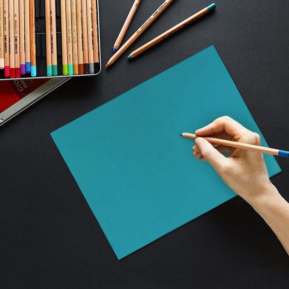 Card Stock*JAM Paper 65 lb. Cardstock Paper, 8.5" x 11", Blue, 50 Sheets/Pack (101899)