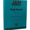 Card Stock*JAM Paper 80 lb. Cardstock Paper, 8.5" x 11", Teal, 250 Sheets/Ream (1524384B)