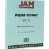 Card Stock*JAM Paper 80 lb. Cardstock Paper, 8.5" x 11", Aqua Blue, 250 Sheets/Ream (1524370B)