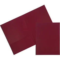 Pocket Folders|JAM Paper 2 Pocket Cardstock Presentation Folder, Burgundy, 25/Pack (386LBURA)