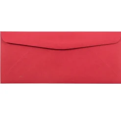 Best JAM Paper #10 Window Envelope, 4 1/8" x 9 1/2", Red, 25/Pack (1531052)