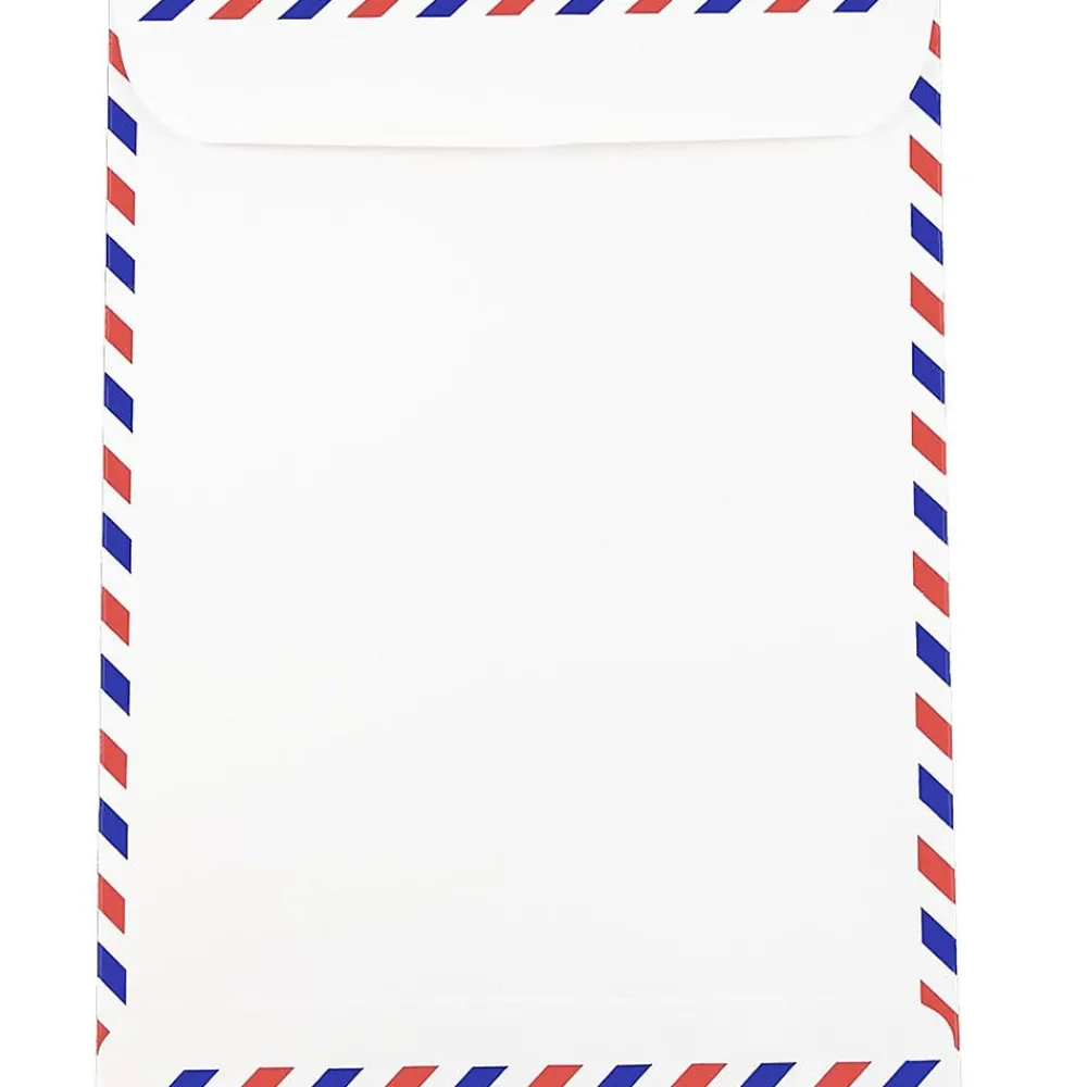 Clearance JAM Paper 9 x 12 Airmail Open End Catalog Envelopes, White, 50/Pack (1430744I)