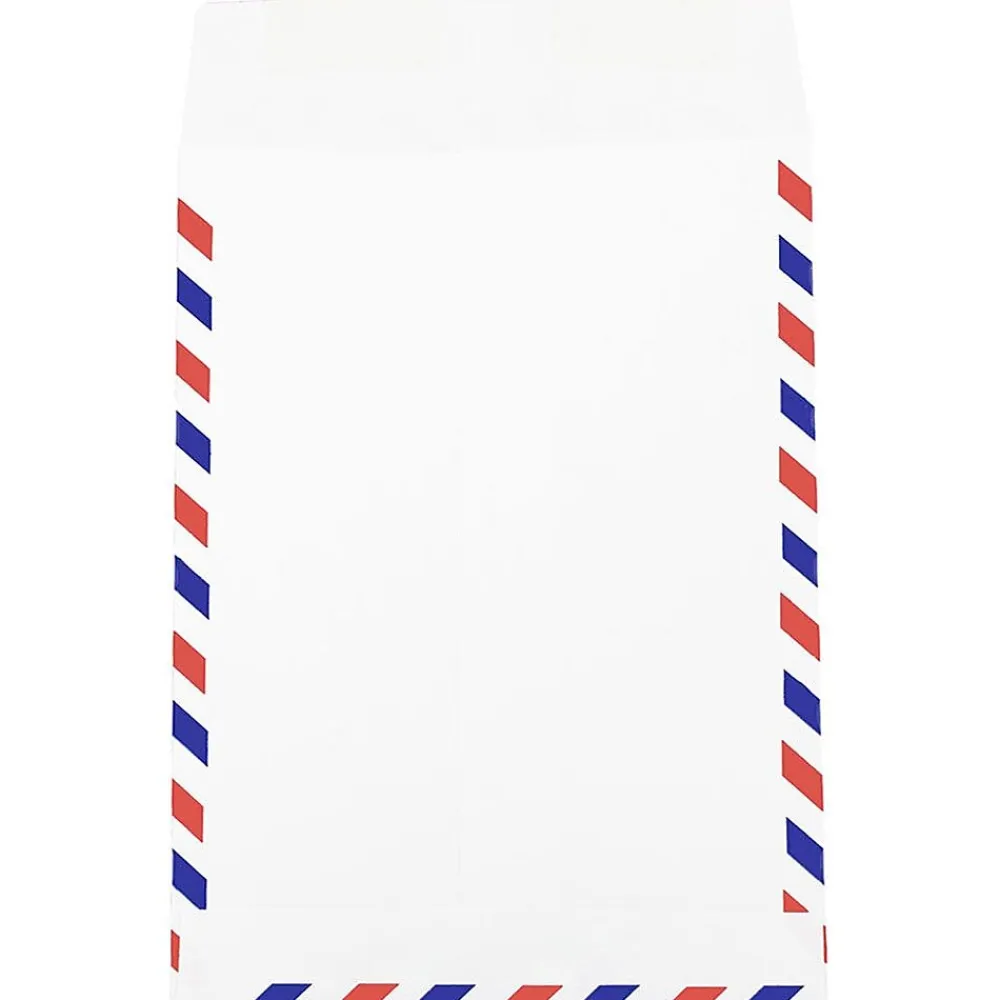 Clearance JAM Paper 9 x 12 Airmail Open End Catalog Envelopes, White, 50/Pack (1430744I)