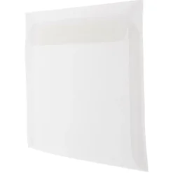 JAM Paper 8.75 x 11.5 Booklet Translucent Vellum Envelopes, Clear, 25/Pack (2851370)
