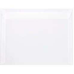 Clearance JAM Paper 10" x 13" Booklet Translucent Vellum Envelopes, Clear, 10/Pack (900840420D)