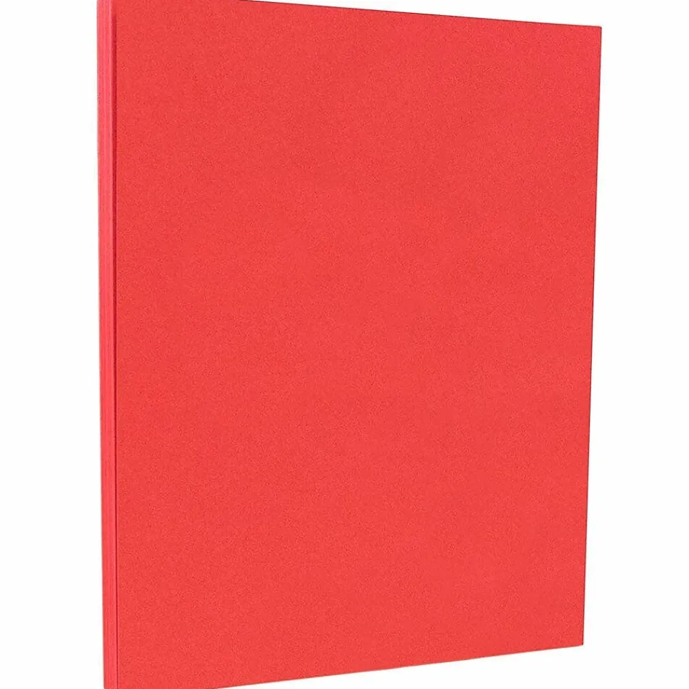 Card Stock*JAM Paper 8.5" x 11" Color Cardstock, 65lb, Red, 100/pack (101378G)