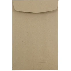 Clearance JAM Paper 6 x 9 Kraft Open End Catalog Envelopes, Brown Kraft Paper Bag, 100/Pack (51286524)